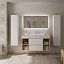 Mueble de baño Bequia Plus suspendido 2 cajones 4 huecos blanco mate y roble 120cm de Salgar